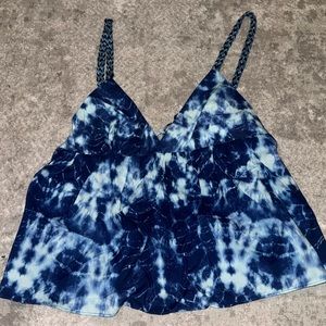 tie dye blue zara top
